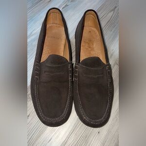 Men’s Orvis Brown Suede Loafers Dress Shoes 12